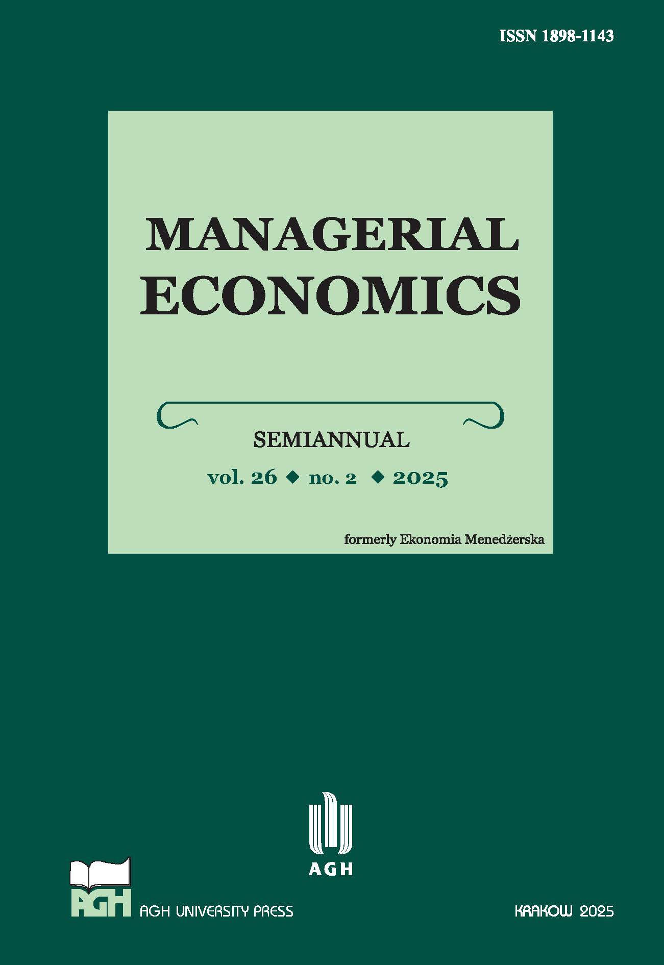 Okładka czasopisma Managerial Economics